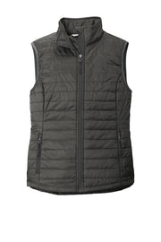 Ladies Port Authority Packable Puffy Vest w/ LOGO Left Chest