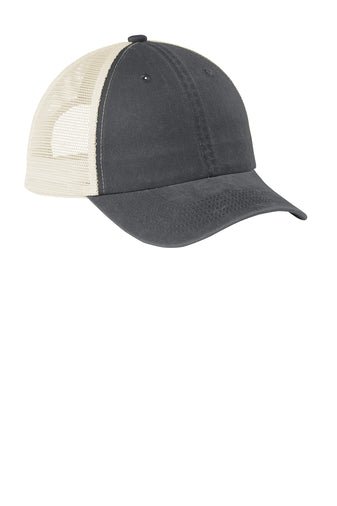 Port Authority® Beach Wash® Mesh Back Cap W/ LOGO FRONT CENTER