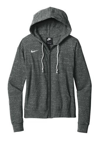 Nike Ladies Gym Vintage Full-Zip Hoodie w/ LOGO Left Chest