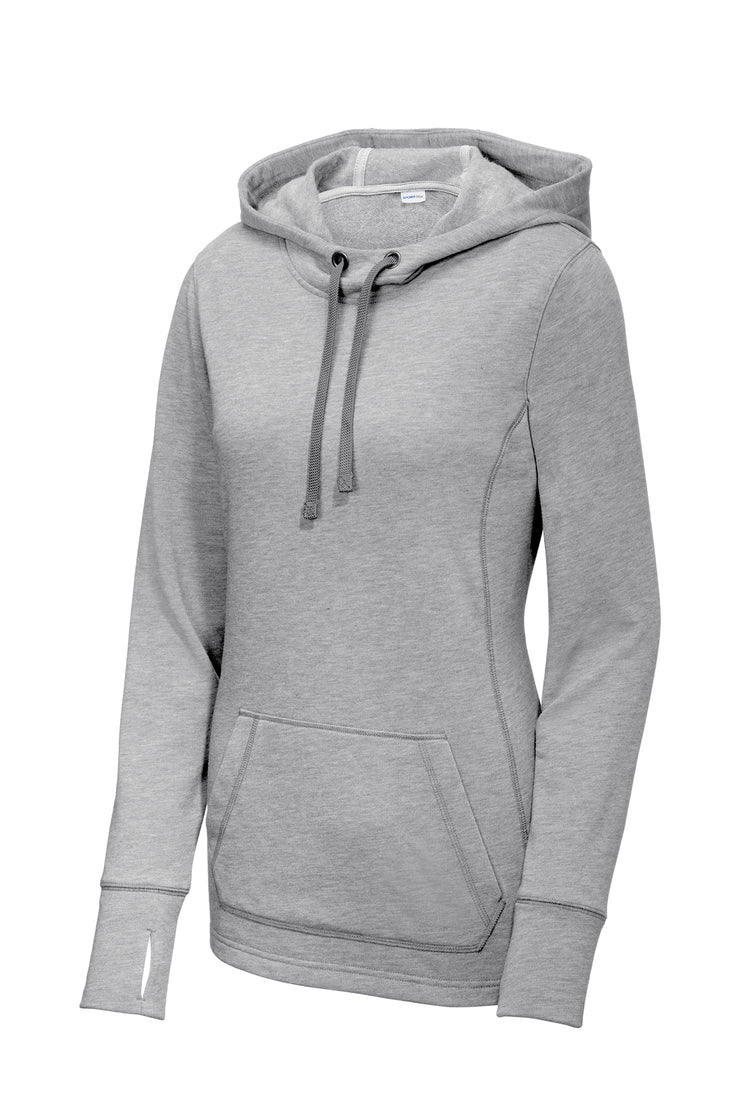 Supporter Ladies Fleece Hooded Pullover Tri-Blend Wicking